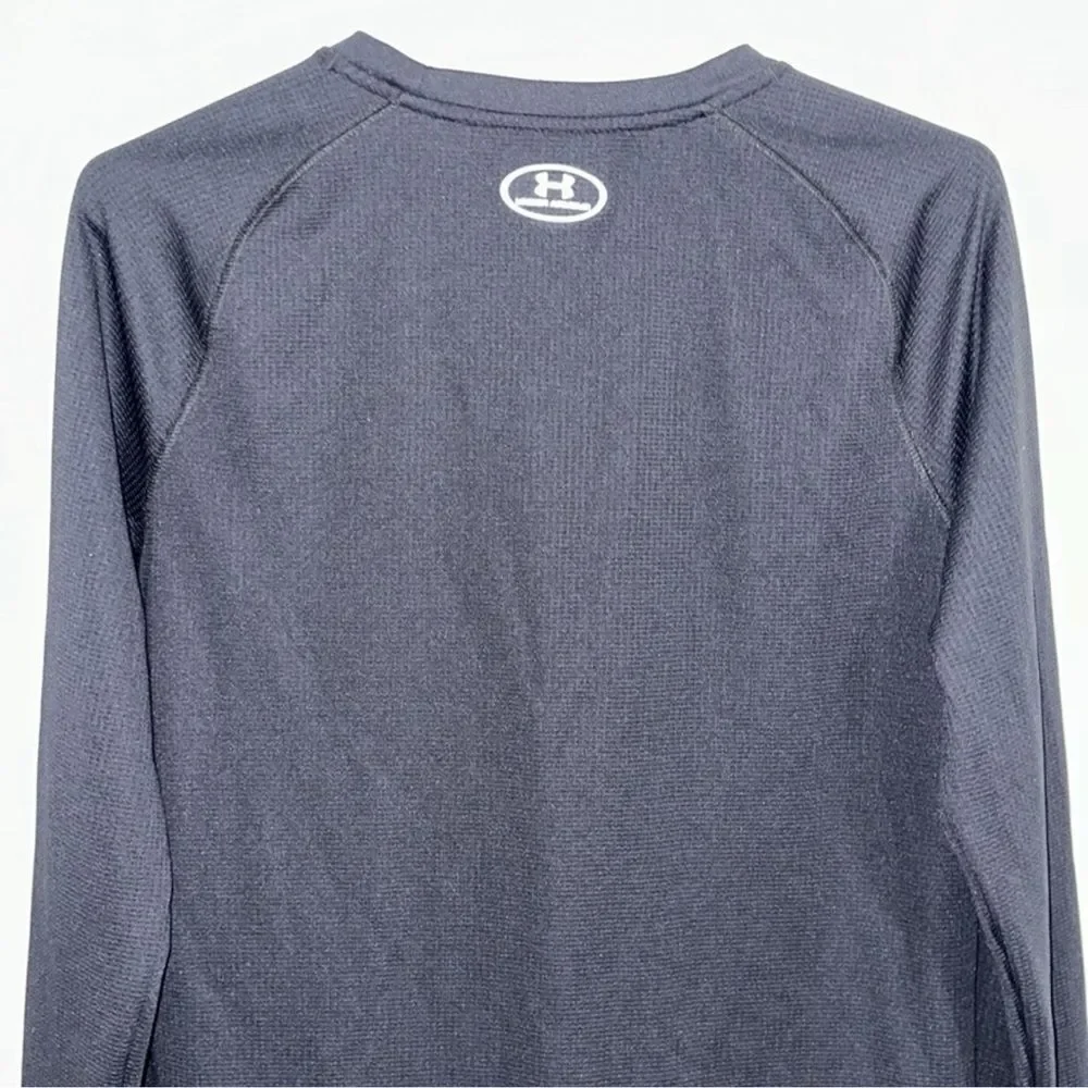 Under Armour YXL Black Crew Long Sleeve Athletic Thermal Jersey Loose Fit